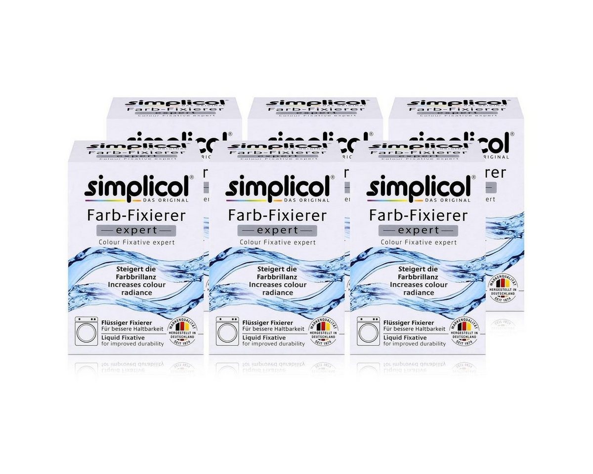 simplicol Textilfarbe Simplicol Farb-Fixierer Expert: Steigert die Haltbarkeit (6er Pack) von simplicol