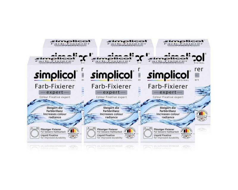 simplicol Textilfarbe Simplicol Farb-Fixierer Expert: Steigert die Haltbarkeit (6er Pack) von simplicol