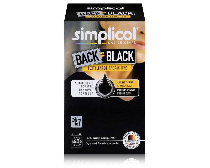 simplicol Textilfarbe Simplicol Textilfarbe Back to Black 400g - Erneuert die Farbe (1er Pac simplicol Textilfarbe Simplicol Textilfarbe Back to Black 400g - Erneuert die Farbe (1er Pac von simplicol