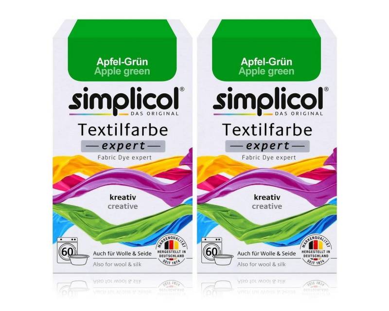 simplicol Textilfarbe Simplicol Textilfarbe expert Apfel-Grün 150g - Farbe zum Färben (2er P simplicol Textilfarbe Simplicol Textilfarbe expert Apfel-Grün 150g - Farbe zum Färben (2er P von simplicol