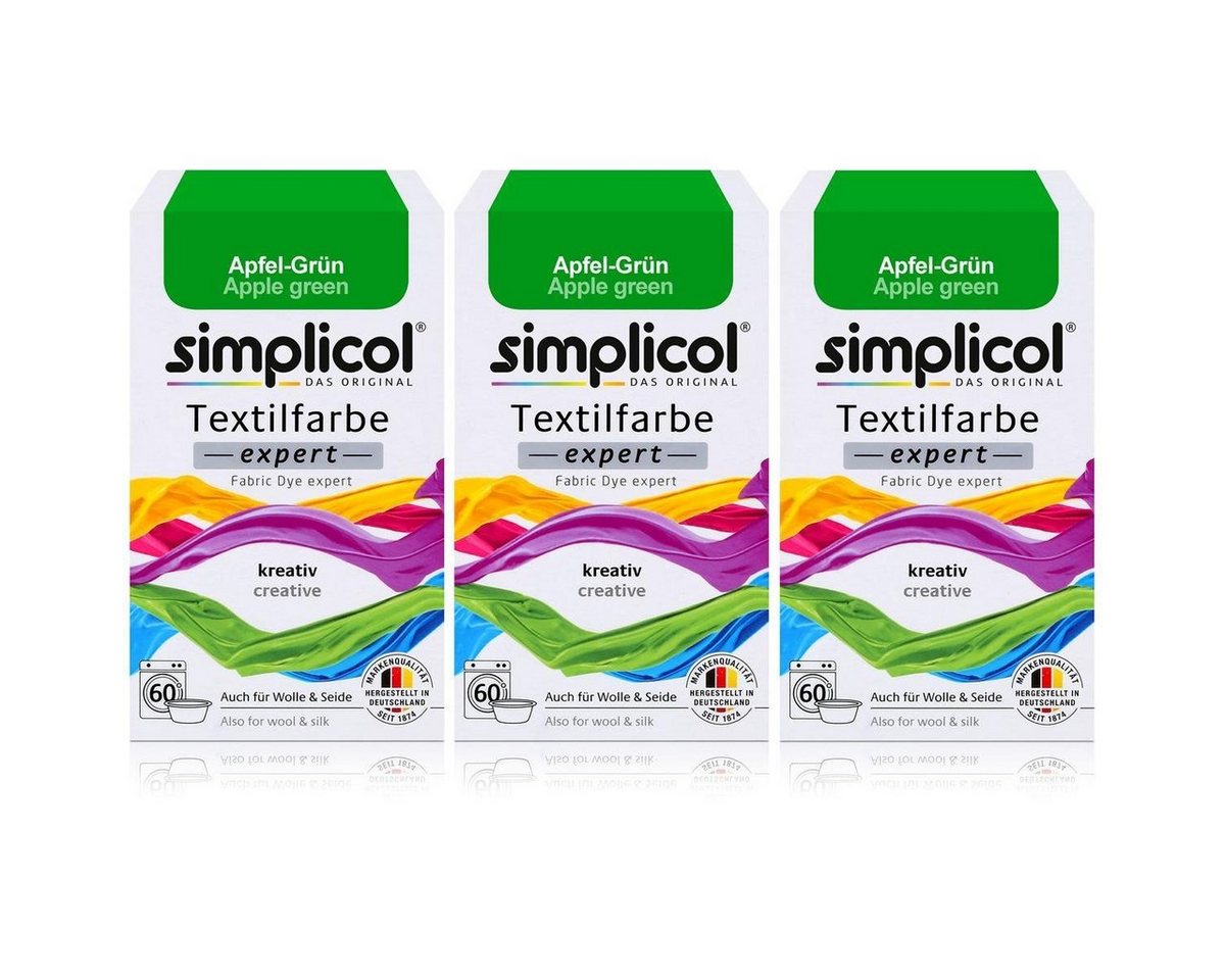 simplicol Textilfarbe Simplicol Textilfarbe expert Apfel-Grün 150g - Farbe zum Färben (3er P simplicol Textilfarbe Simplicol Textilfarbe expert Apfel-Grün 150g - Farbe zum Färben (3er P von simplicol