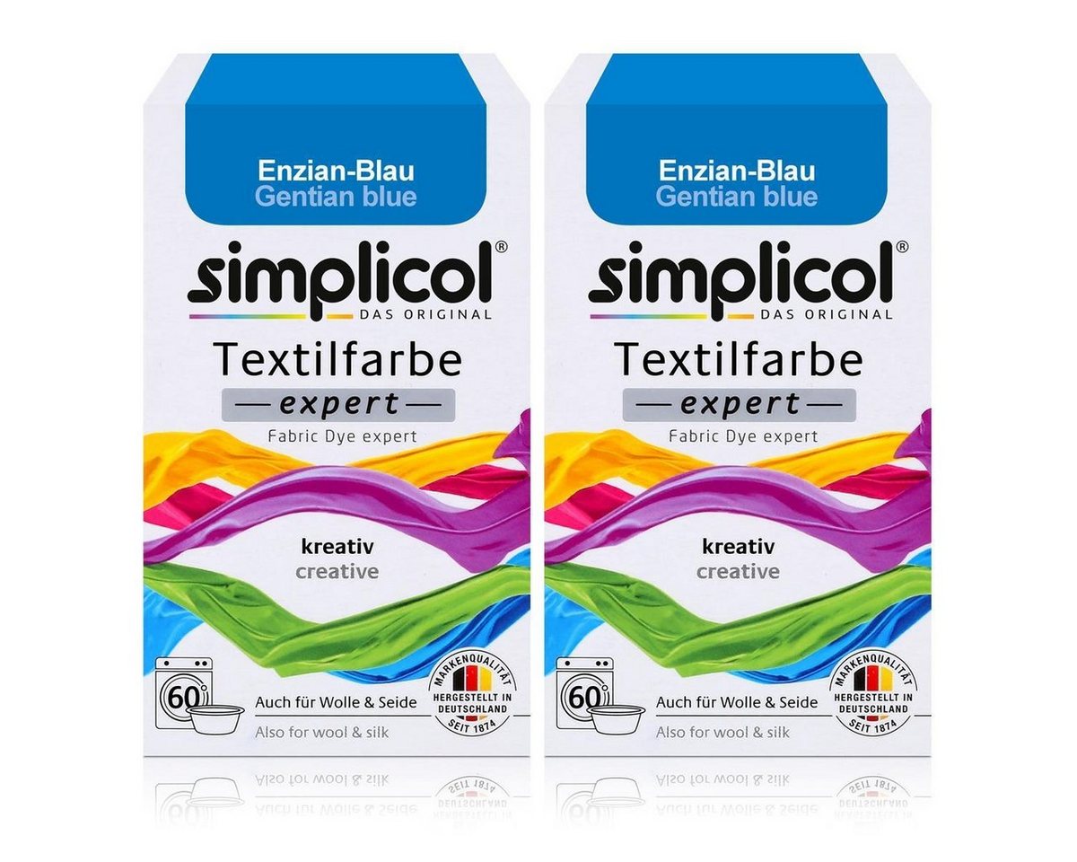 simplicol Textilfarbe Simplicol Textilfarbe expert Enzian-Blau 150g - Farbe zum Färben (2er simplicol Textilfarbe Simplicol Textilfarbe expert Enzian-Blau 150g - Farbe zum Färben (2er von simplicol