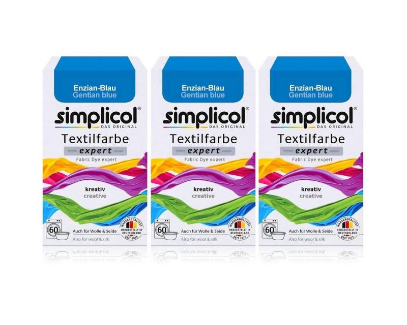 simplicol Textilfarbe Simplicol Textilfarbe expert Enzian-Blau 150g - Farbe zum Färben (3er simplicol Textilfarbe Simplicol Textilfarbe expert Enzian-Blau 150g - Farbe zum Färben (3er von simplicol