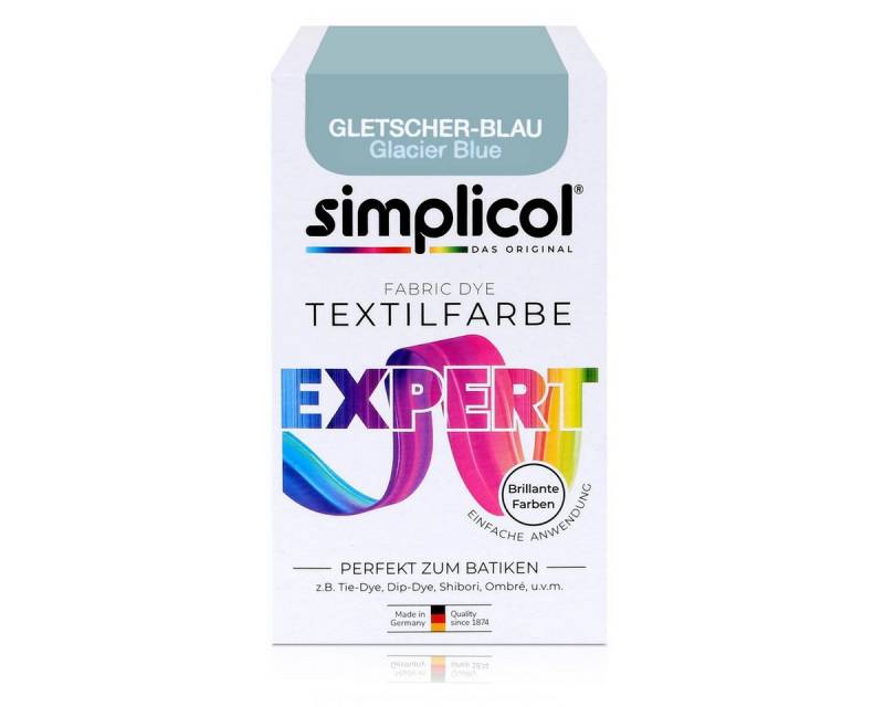 simplicol Textilfarbe Simplicol Textilfarbe expert Gletscher-Blau 150g - Farbe zum Färben (1 von simplicol