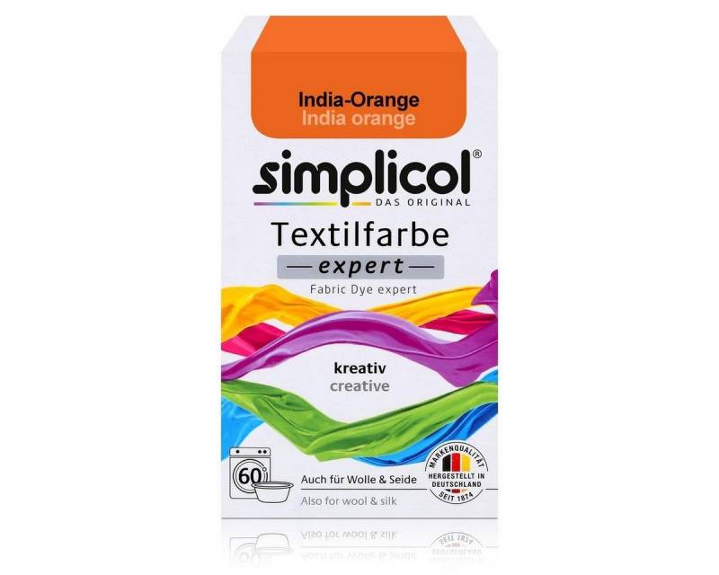 simplicol Textilfarbe Simplicol Textilfarbe expert India-Orange 150g - Farbe zum Färben (1er von simplicol