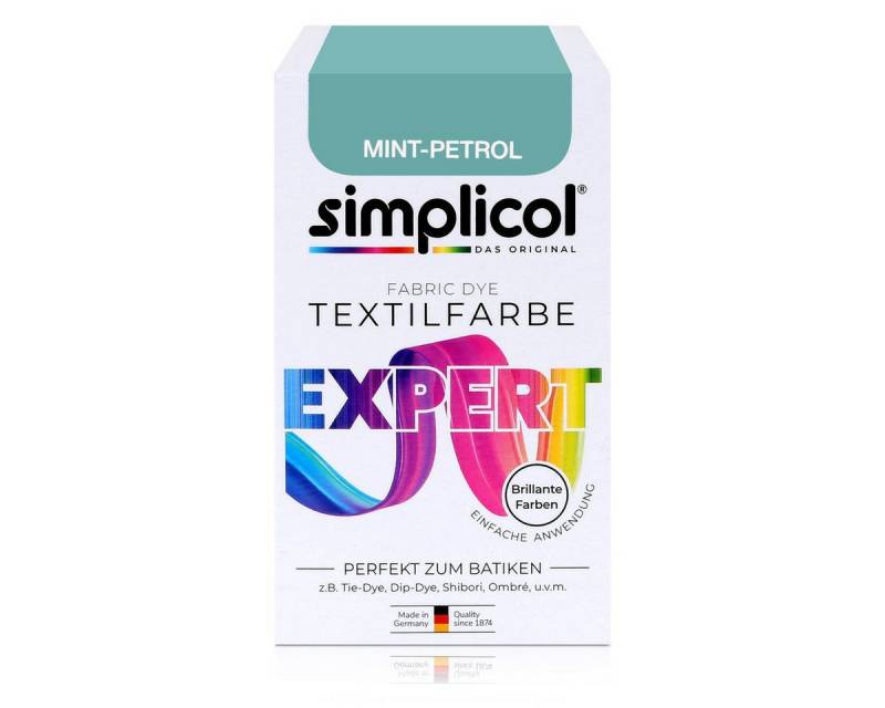 simplicol Textilfarbe Simplicol Textilfarbe expert Mint-Petrol 150g - Farbe zum Färben (1er von simplicol
