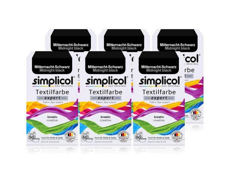 simplicol Textilfarbe Simplicol Textilfarbe expert Mitternacht-Schwarz 150g-Farbe zum Färben von simplicol