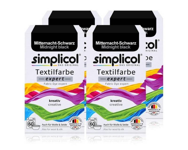 simplicol Textilfarbe Simplicol Textilfarbe expert Mitternacht-Schwarz 150g-Farbe zum Färben von simplicol