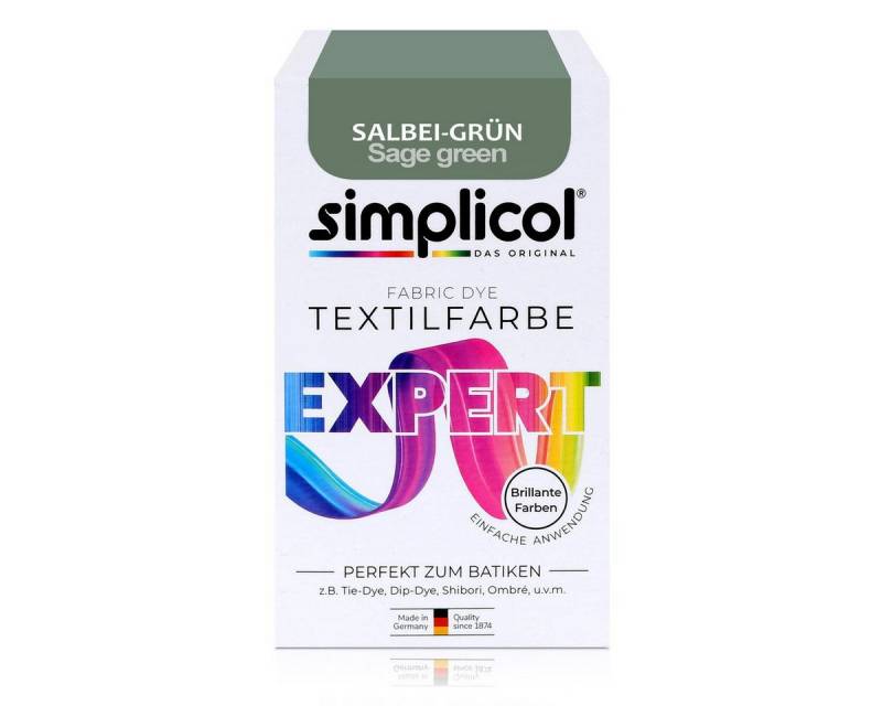 simplicol Textilfarbe Simplicol Textilfarbe expert Salbei-Grün 150g - Farbe zum Färben (1er von simplicol