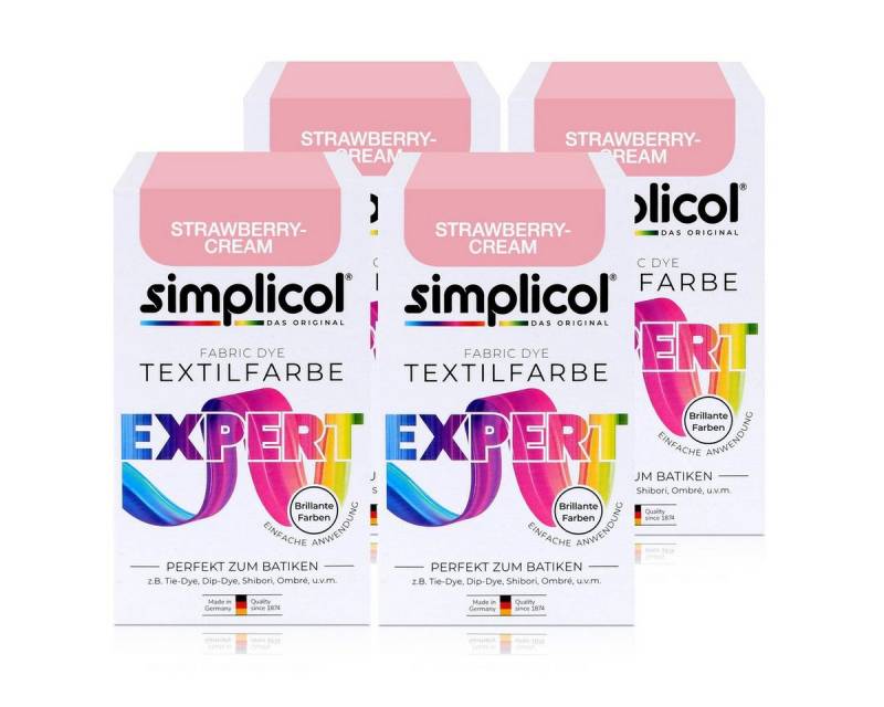 simplicol Textilfarbe Simplicol Textilfarbe expert Strawberry-Cream 150g - Farbe zum Färben von simplicol