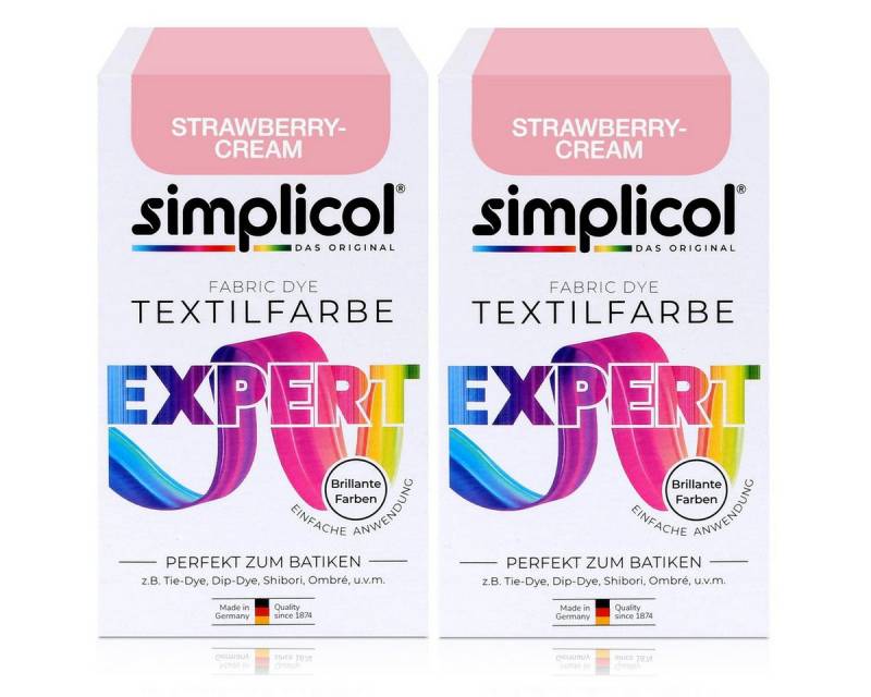 simplicol Textilfarbe Simplicol Textilfarbe expert Strawberry-Cream 150g - Farbe zum Färben von simplicol