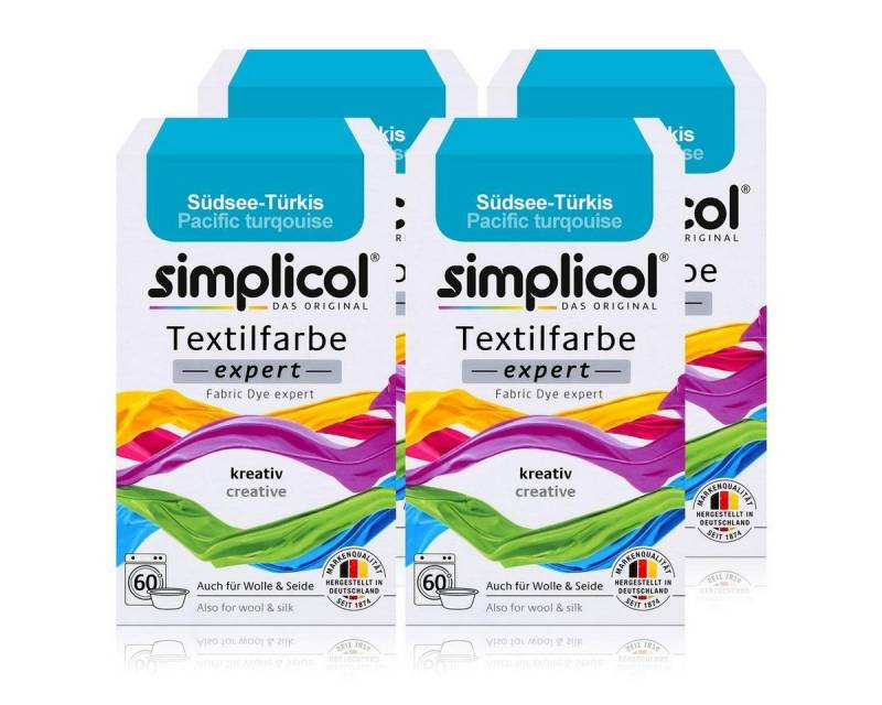 simplicol Textilfarbe Simplicol Textilfarbe expert Südsee-Türkis 150g - Farbe zum Färben (4e von simplicol