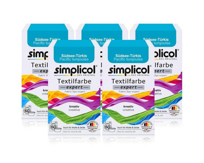 simplicol Textilfarbe Simplicol Textilfarbe expert Südsee-Türkis 150g - Farbe zum Färben (5e von simplicol