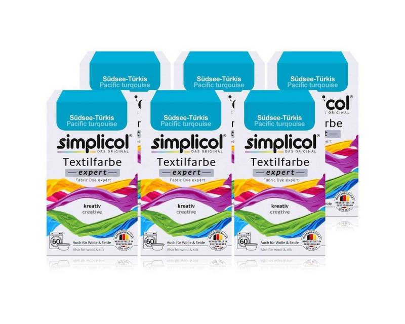 simplicol Textilfarbe Simplicol Textilfarbe expert Südsee-Türkis 150g - Farbe zum Färben (6e von simplicol