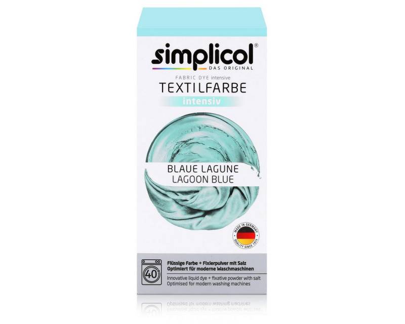 simplicol Textilfarbe Simplicol Textilfarbe intensiv Blaue Lagune - Einfaches Färben (1er Pa von simplicol