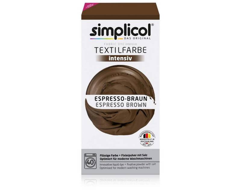 simplicol Textilfarbe Simplicol Textilfarbe intensiv Espresso-Braun - Einfaches Färben (1er von simplicol