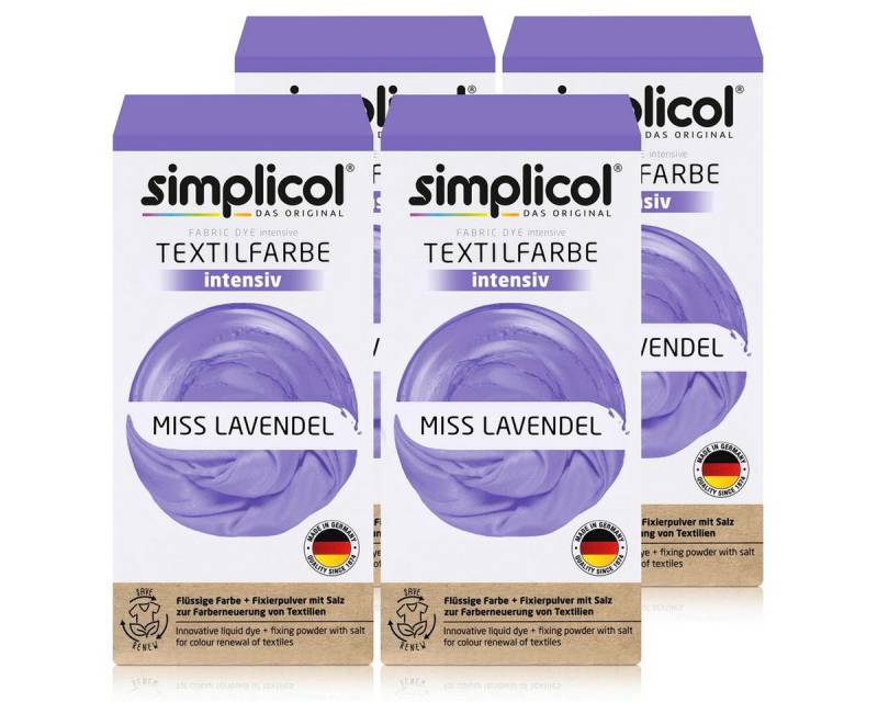 simplicol Textilfarbe Simplicol Textilfarbe intensiv Miss Lavendel Flüssigfarbe, Fixierer (4 simplicol Textilfarbe Simplicol Textilfarbe intensiv Miss Lavendel Flüssigfarbe, Fixierer (4 von simplicol