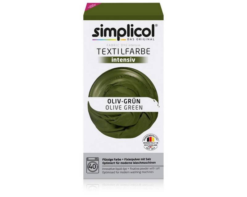 simplicol Textilfarbe Simplicol Textilfarbe intensiv Oliv-Grün - Einfaches Färben (1er Pack) von simplicol