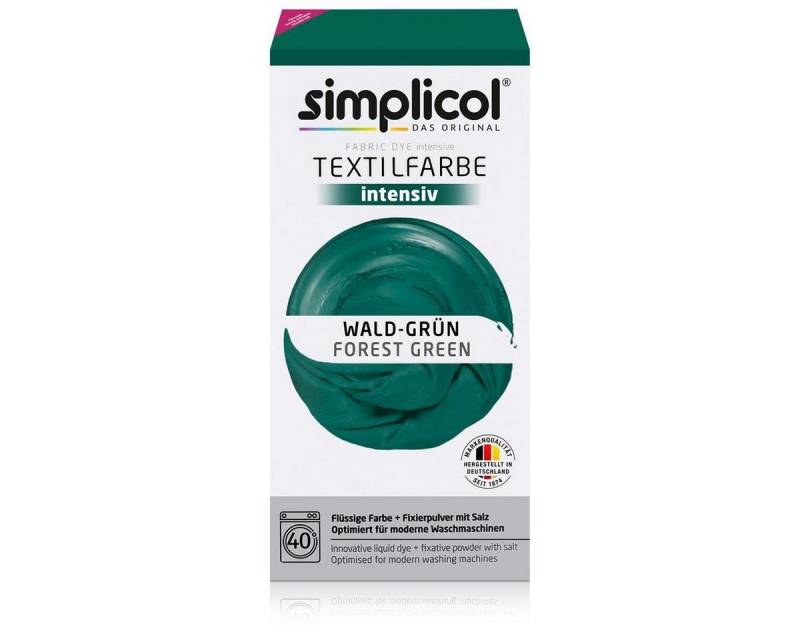 simplicol Textilfarbe Simplicol Textilfarbe intensiv Wald-Grün - Einfaches Färben (1er Pack) von simplicol
