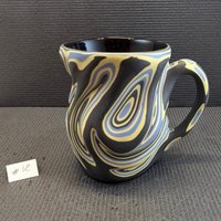 Mug # 12 Großer Bierkrug, Handgeschnitzt, Mehrschichtig Aus Steinzeug-Ton, Keramik, Uk Made von simplybonechina