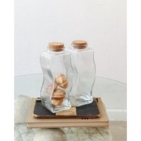 Korkdeckel Klarglas Apothekerflasche Mit Gewelltem Kork Deckel von simplychi
