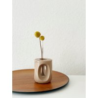 Moderne Beige Keramik Vase Starter Blumen Übertopf Blumentopf | Vermehrungsstation von simplychi