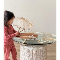 Regenschirm Gewebt Stroh Ornament Wand Kunst | Girlanden 3Er Set von simplychi