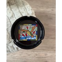 Runder Vintage Otagiri Keramik Aschenbecher Mit Fliegenden Gänsen Ente von simplychi
