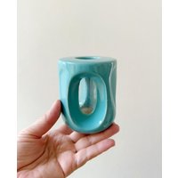 Vintage Blumenvase Blau Knospe Übertopf Blumentopfvase | Vermehrungsstation von simplychi