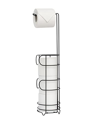simplywire – Freistehender Toilettenpapierhalter mit Stauraum – Schwarz von simplywire