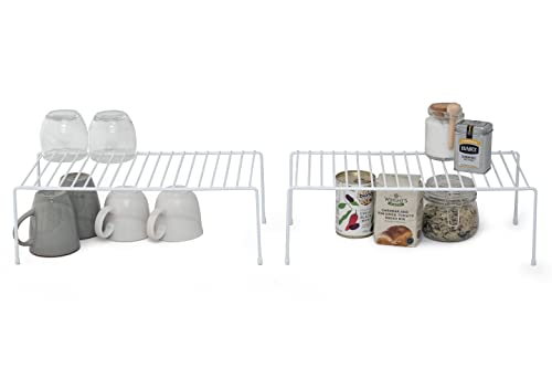 simplywire – Küchenschrank-Organizer – 2er-Pack Aufbewahrungsregale – Weiß von simplywire