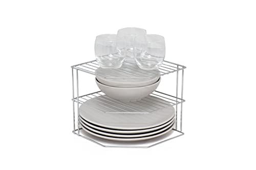 simplywire – 3-stufiges Tellerregal – Küchenschrank-Organizer – Chrom von simplywire