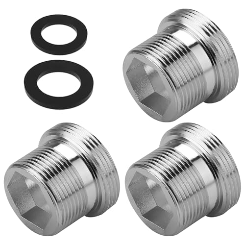 Sinirttou 3 Stück Wasserhahn Adapter,M24 zu M22 Aussengewinde Wasserhahn Doppelgewinde Adapter Außengewinde mit Gummidichtung für Wasserfilter,Küchenspüle Luftsprudler Adapter von sinirttou
