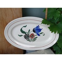 Villeroy Und Boch V&b Servierplatte Schlettstedt Servierteller Steingut Keramik Weiß Mit Blumendekor Handgemalt Villeroy Und Boch V&b Servierplatte Schlettstedt Servierteller Steingut Keramik Weiß Mit Blumendekor Handgemalt von sinteins