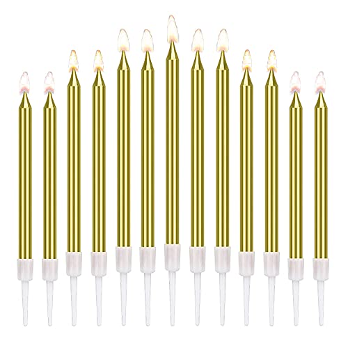 100 Stück Geburtstagskerzen Kuchen, Lange Metallisch Geburtstagskerzen, Geburtstagskerzen mit Kerzenhalter, für Dekorative Geburtstagstorte, Hochzeitsparty, Abschlussfeier, Gold 100 Stück Geburtstagskerzen Kuchen, Lange Metallisch Geburtstagskerzen, Geburtstagskerzen mit Kerzenhalter, für Dekorative Geburtstagstorte, Hochzeitsparty, Abschlussfeier, Gold von sinzau