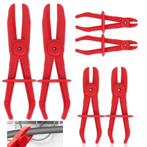 6 Stück Schlauchklemmenzang, Schlauchklemmen Zangen Set, 3 Größen Schlauch Abklemmzange, Bremse Fuel Klemme Zange, Bremse Fuel Klemme Zange, Für Flexible Schläuche, Kraftstoffschläuche, Rot von sinzau