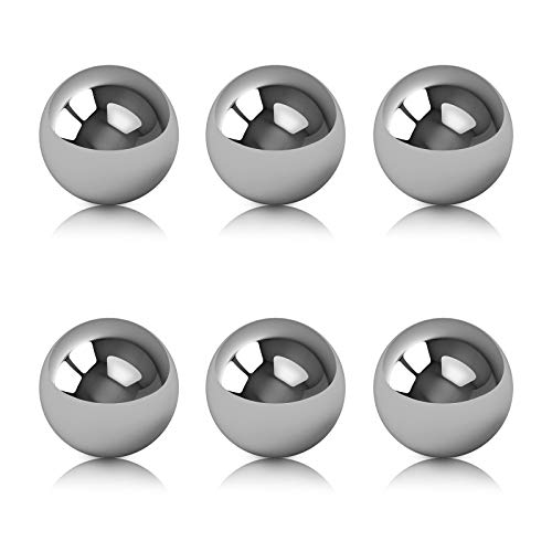 Edelstahl Gartenkugel, Edelstahlkugel, Beobachtungskugel, für Hausgarten Ornament Dekorationen, Durchmesser 20 mm, 6 Stück von sinzau