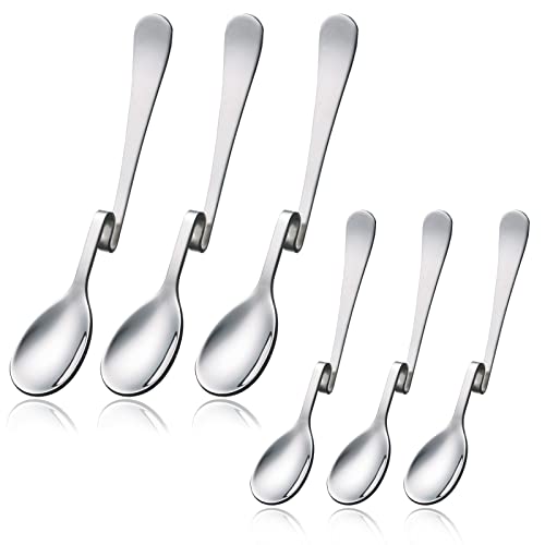 6 Edelstahllöffel mit gebogenen Griffen, Longdrinklöffel mit Knick, Latte Macchiato Löffel Edelstahl, Kaffeelöffel, Honiglöffel mit gebogenen Griffen 6 Edelstahllöffel mit gebogenen Griffen, Longdrinklöffel mit Knick, Latte Macchiato Löffel Edelstahl, Kaffeelöffel, Honiglöffel mit gebogenen Griffen von sinzau