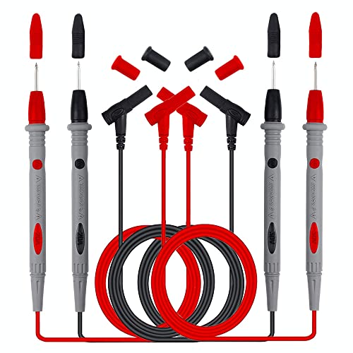 Messleitung, 2 Paar Multimeter-Kabel 107 cm, 1000 V/20 A, Schwarz und Rot Messleitung, 2 Paar Multimeter-Kabel 107 cm, 1000 V/20 A, Schwarz und Rot von sinzau