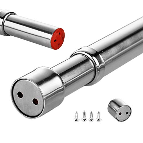 sinzau Schrankrohr ausziehbar, Edelstahl Kleiderstange, Stabile Nischenstange, Rohr mit Enddosen, 57-100 cm von sinzau