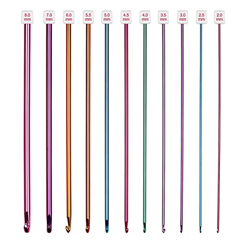 sinzau Tunesische Häkelnadeln Set, 27 cm, 11 Stück, Mehrfarbig, Legierter Stahl, für Anfänger bis Profis sinzau Tunesische Häkelnadeln Set, 27 cm, 11 Stück, Mehrfarbig, Legierter Stahl, für Anfänger bis Profis von sinzau