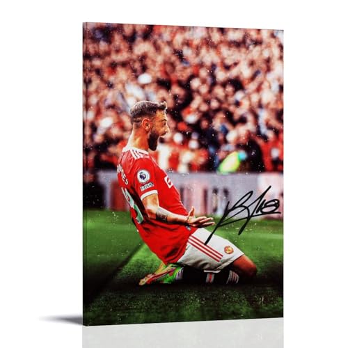 Bruno Fernandes Championship Fußballstar-Poster, Wandkunst, Bild, Gemälde, Leinwanddrucke, Kunstwerke, Schlafzimmer, Wohnzimmer, Dekoration, 40 x 60 cm von sipfsi