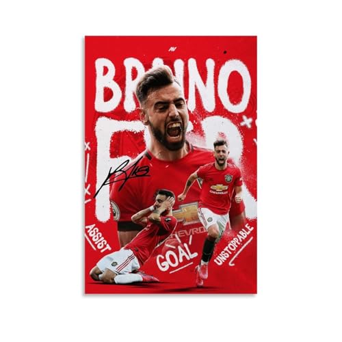 Bruno Fernandes Fußball-Superstar-Poster, dekoratives Gemälde, Leinwand, Wandkunst, Wohnzimmer, Schlafzimmer, 60 x 90 cm Bruno Fernandes Fußball-Superstar-Poster, dekoratives Gemälde, Leinwand, Wandkunst, Wohnzimmer, Schlafzimmer, 60 x 90 cm von sipfsi