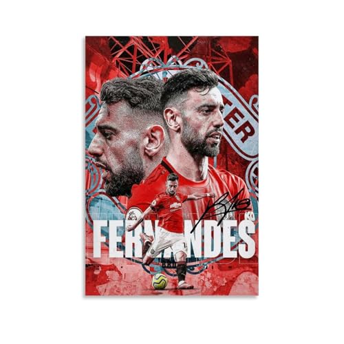 Bruno Fernandes Fußballstar-Poster, Kunstdruck, Wandfoto, Farbe, hängendes Bild, Familienschlafzimmer, Dekoration, 30 x 45 cm Bruno Fernandes Fußballstar-Poster, Kunstdruck, Wandfoto, Farbe, hängendes Bild, Familienschlafzimmer, Dekoration, 30 x 45 cm von sipfsi
