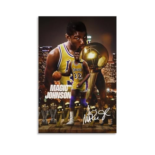 sipfsi Magic Johnson MVP Basketball-Poster, Bilddruck, Wandkunst, Gemälde, Leinwand, Kunstwerke, Idee, Raum, ästhetisch, 50 x 75 cm sipfsi Magic Johnson MVP Basketball-Poster, Bilddruck, Wandkunst, Gemälde, Leinwand, Kunstwerke, Idee, Raum, ästhetisch, 50 x 75 cm von sipfsi