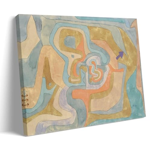 sipfsi Paul Klee Meisterwerke (FLYING AWAY) Interieur Upgrades Poster Bild Druck Wandkunst Gemälde Leinwand Kunstwerke Idee Raum ästhetisch 20 x 30 cm von sipfsi