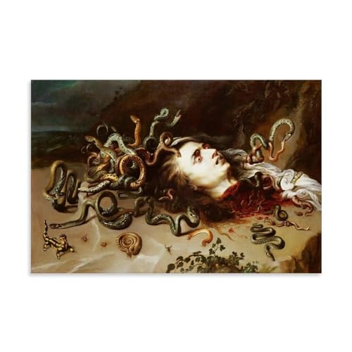 sipfsi Peter Paul Rubens Meisterwerke (Medusa), Poster, coole Kunstwerke, Gemälde, Wandkunst, Leinwanddrucke, hängendes Bild, Heimdekoration, Idee, 50 x 75 cm von sipfsi
