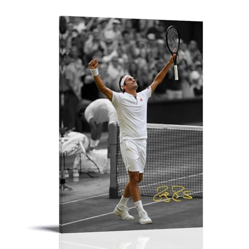 sipfsi Roger Federer Tennis-Star-Action-Poster, Kunstwerke, Leinwand, ästhetische Wandkunstdrucke, Heimdekoration, 20 x 30 cm sipfsi Roger Federer Tennis-Star-Action-Poster, Kunstwerke, Leinwand, ästhetische Wandkunstdrucke, Heimdekoration, 20 x 30 cm von sipfsi
