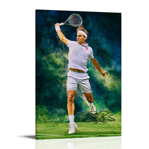 sipfsi Roger Federer Tennisstern, klassisches Poster, Leinwandkunst und Wandkunst, Bilddruck, moderne Familienschlafzimmer-Dekoration, 20 x 30 cm sipfsi Roger Federer Tennisstern, klassisches Poster, Leinwandkunst und Wandkunst, Bilddruck, moderne Familienschlafzimmer-Dekoration, 20 x 30 cm von sipfsi