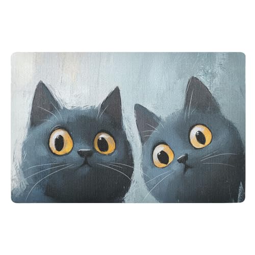 Fußmatte 81,3 x 50,8 cm, rutschfeste Gummi-Unterseite, flaches Profil, extra Outdoor-Fußmatten für Vorder- und Hintertür und Eingangsbereich, niedliche Chartreux-Katzen, neugierig Fußmatte 81,3 x 50,8 cm, rutschfeste Gummi-Unterseite, flaches Profil, extra Outdoor-Fußmatten für Vorder- und Hintertür und Eingangsbereich, niedliche Chartreux-Katzen, neugierig von siphylline